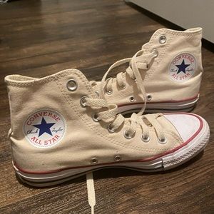 Worn only a handful of times. It’s a cream color